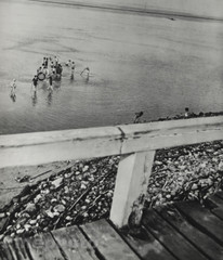 1933 Vintage JEAN MORAL Children Playing Beach Water Kids France Photo Gravure