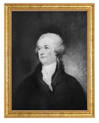 Alexander Hamilton Photograph in a Aged Gold Frame
