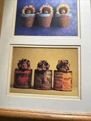 Anne Geddes Mediterranean Pots Trio 1996 Baby Photography Vintage Art 21×11