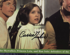 Carrie Fisher Princess Leia Star Wars Autographed 8×10.75 Photo w/COA WWE34-141