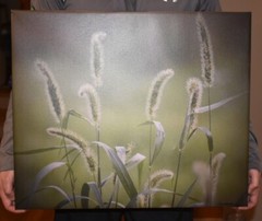 Photograph on canvas wrap – Tall Grass – 20 X 24 – fresh greenery, ready to hang