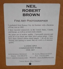 FAB NEIL R. BROWN SIGNED LMTD ED 14/275 BLACK WHITE PHOTO TITLED HIDDEN TREASURE