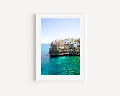 Polignano a Mare Cliffs Aerial Beach Print Puglia Italy Photography