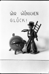LOT 2x, «wishing you luck», still life, Eduard PEZDIKA, vintage fine art negativ