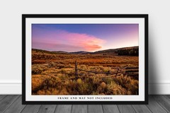 Rocky Mountains Photography Print: New Mexico Mountain Valley Sunset Photo