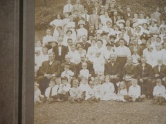 Vtg c.1890s Photograph Huge Family Generations Sepia B&W Portrait