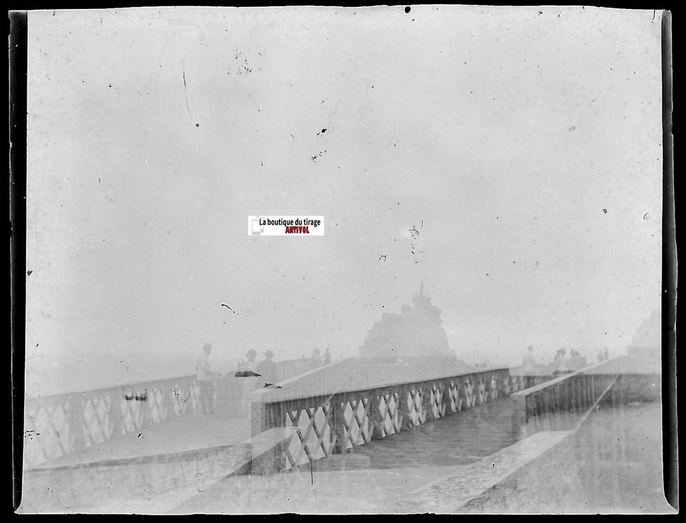 Rock of the Virgin, Biarritz, Glass Photo Plate, Black & White Negative 6×8 cm