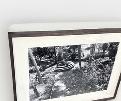 Alta Tingle Framed Garden Landscape Black & White Photograph 24″ SF Fine Art 90s