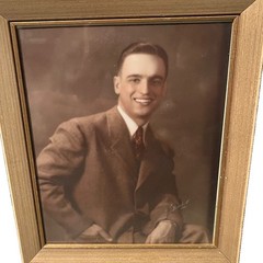 Vintage 1960s Portrait Photograph Of Handsome Young Man Burchett Inc