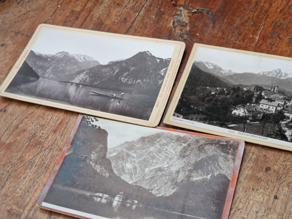 3 Antique Photo 1893 Königssee and Berchtesgaden Fernande