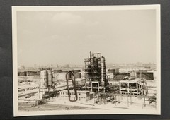 Photo View Plant Factory Germany Industrial Construction Site Engineering Silo Tower House