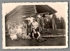2x Photos Schönau Black Forest Holzer Kreuz Group Hut (F1159)