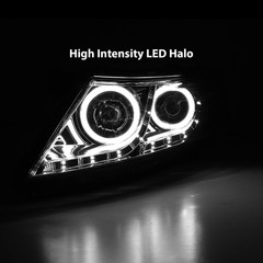 for 2011-2015 Kia Optima Halogen Model Xtreme LED Halo Rings Projector Chrome Re