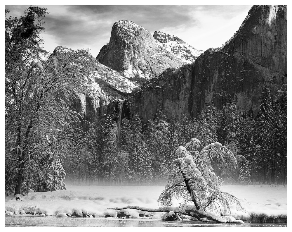 Jerome Jerry Bosworth B&W photo Pohono Bridalveil Fall Yosemite National Park