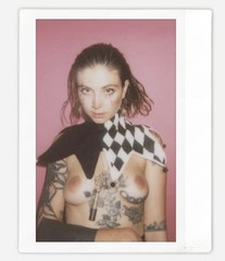 Tattooed art nude model Sawyer Instax Wide Instant Film Print