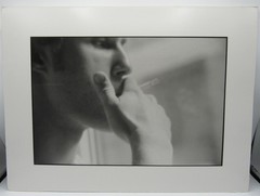 Photograph of a man smoking 13×17″
