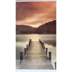 Mel Allen Ullswater Canvas Print Gold Ornate Frame 29.5×21.75 Ready to Hang