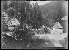 Glass Photo Plate Vintage Black and White Negative 6×9 cm Landscape