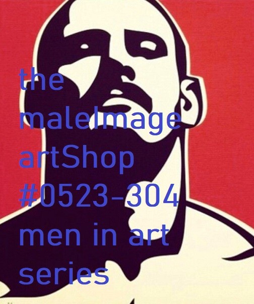 VINTAGE MALE PORTRAIT #0523-304 -MEN IN ART SERIES -free shipping USA