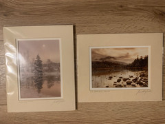 Pair Signed Photos Deer Isle & Mt Katahdin Maine Photographer Terrill S Lester