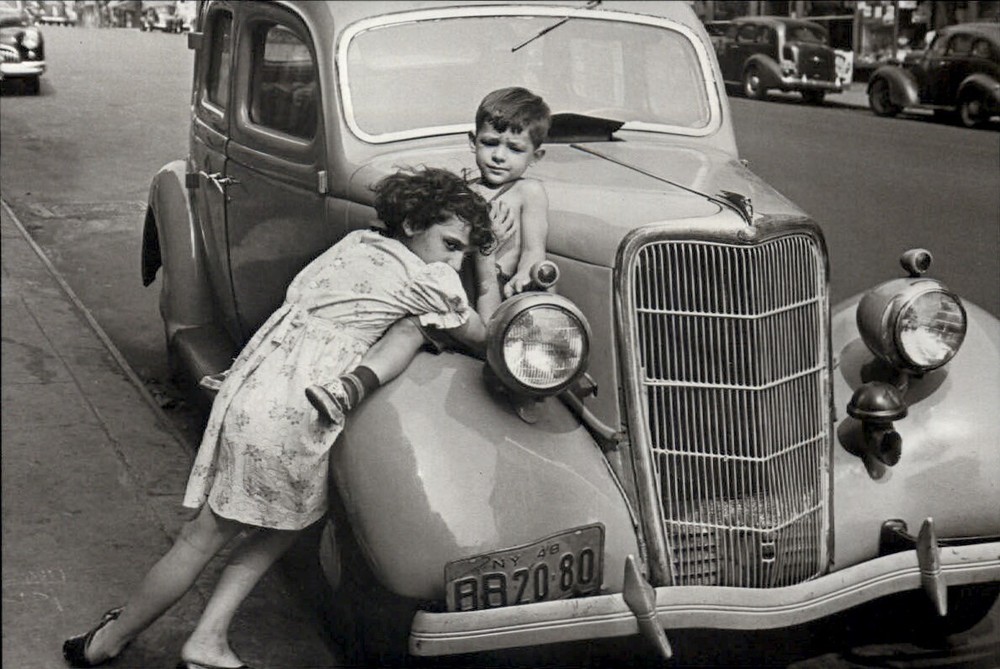 1940 1980s Original Helen Levitt New York City Street Play on Car Art Photo