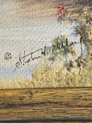 Stephen H. Willard (1894-1966) Large Color Photo-Painting Of Mountain Scene CA