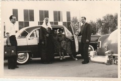 Vintage Photo People with Ford Customline Car Vintage Passenger Car