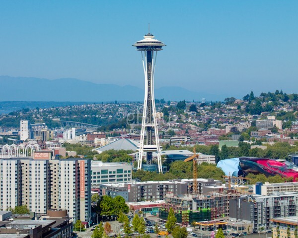 8×10 Vintage Image of the Space Needle in Seattle, WA. Free Shipping!