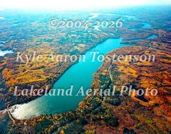 Long Lake, from Stone Lake, Washburn Co., Wisc Overhead Photo. Frame Optional.