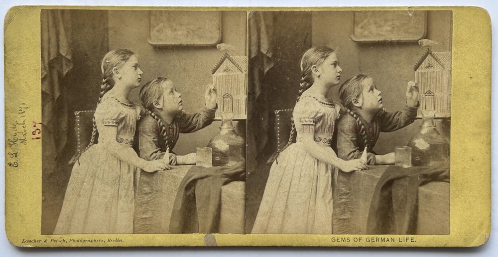 Germany Scene The Life German c1870 Photo Löscher & Petsch Stereo P78n7