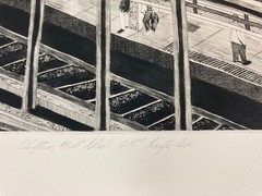 LEONARD SUSSMAN Signed NEW YORK CITY SUBWAY 1977 GELATIN SILVER PRINT & ETCHING