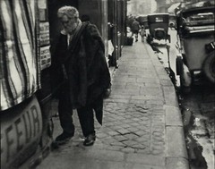 1928 1972 Andre Kertesz Homeless Man Street Scene Paris Art Photo Photogravure