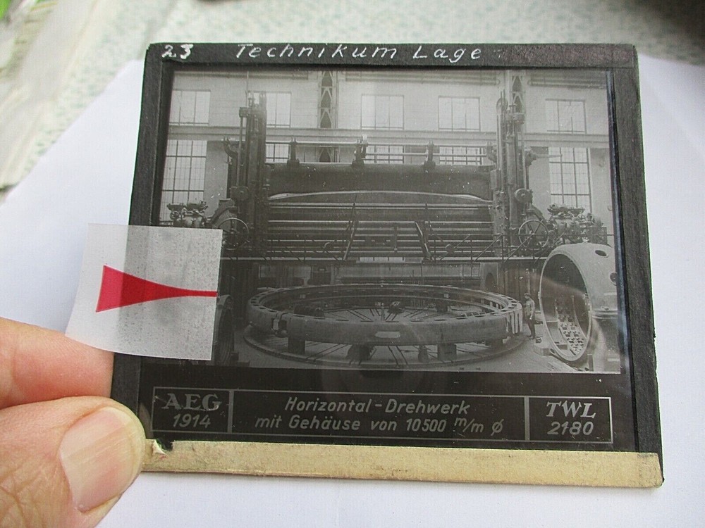 AEG Horizontal Drehwerk GLASDIA 10×8 cm 1914 Berlin