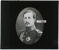 Albert I Of Belgium, Photo Glass Plaque, Black & White, Positive 8.5×10 Cm