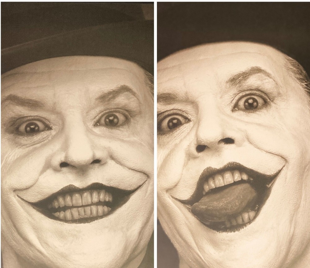 1988 Set Of TWO Jack Nicholson JOKER BATMAN Photogravure Herb Ritts matted