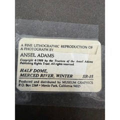 Ansel Adams Half Dome Merced River Winter SR-15 Framed Lithographic Reproduction