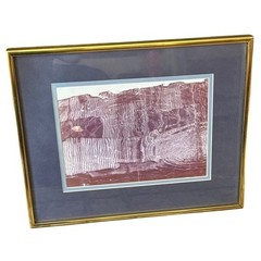 Vintage Framed Abstract Water Art Photography Print w/Gold Frame 11.5″ by 15.5″