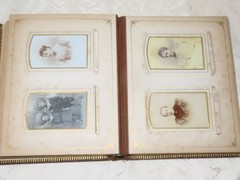 Antique Photo Album for Cabinet Cards, Family and Soldiers, c.1900