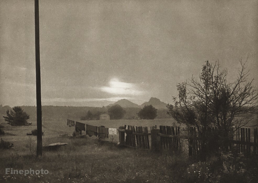 1954 Vintage JOSEF SUDEK Czech Sunset Laundry JESTREBI Landscape Photo Art 11X14