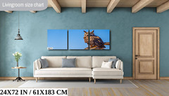 Twilight Guardian: Horned Owl On a Branch Wildlife Wall Art Print