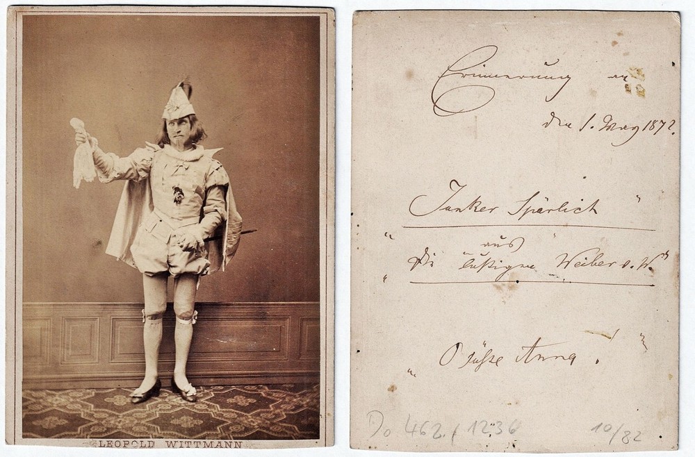 Alfons Regensburger Opera Singer Shakespeare Vienna Opera Portrait Photo 1870