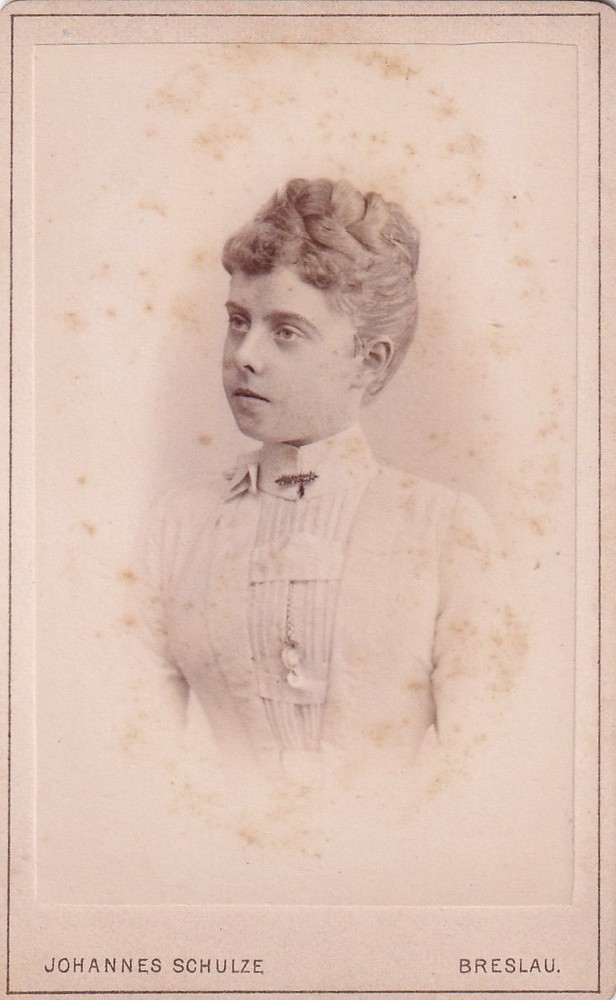 Johannes Schulze CDV – Lady Portrait – Wroclaw 1889