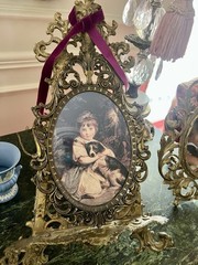 Vintage Brass Italian And Glass Frame