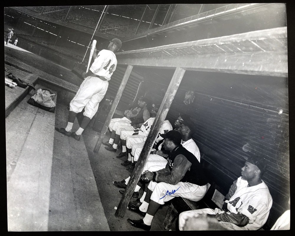Teenie Harris / 16 x 20 Homestead Grays ca 1943 photo of the dugout James Cool
