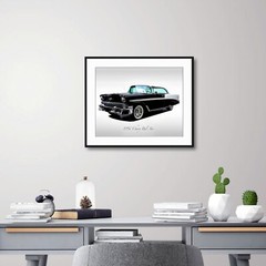Classic Cars – 1956 Chevy Bel Air – Black – Print