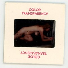 Org Camera Club Nude 1960s 35mm Slide Negative- Super Endowed Long Hair Woman #4