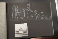 Photo album GDR travel pictures Bulgaria swimwear ticket drawing woman man view
