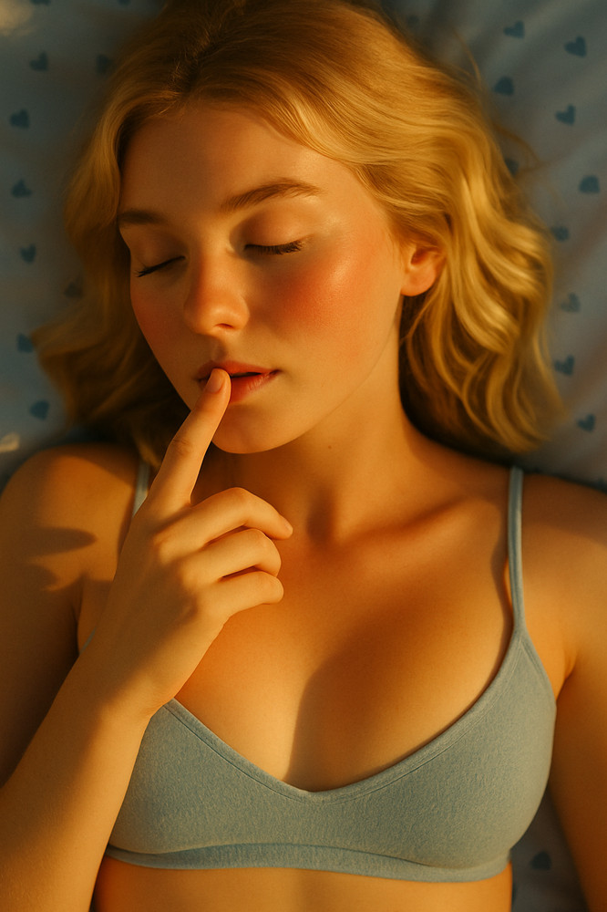 Dreamy Golden Hour Blonde – Phone Background Desktop AI Art Sample Product