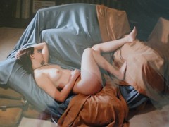 Vintage Professional Semi-Nude Woman Fine Art Photograph Jove Rama