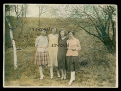 Four Women in Nature 1931 – Coloured Coloured – 1930s – Photo 12x9cm